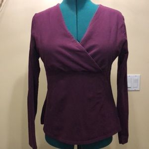 Eddie Bauer Burgundy stretch top
